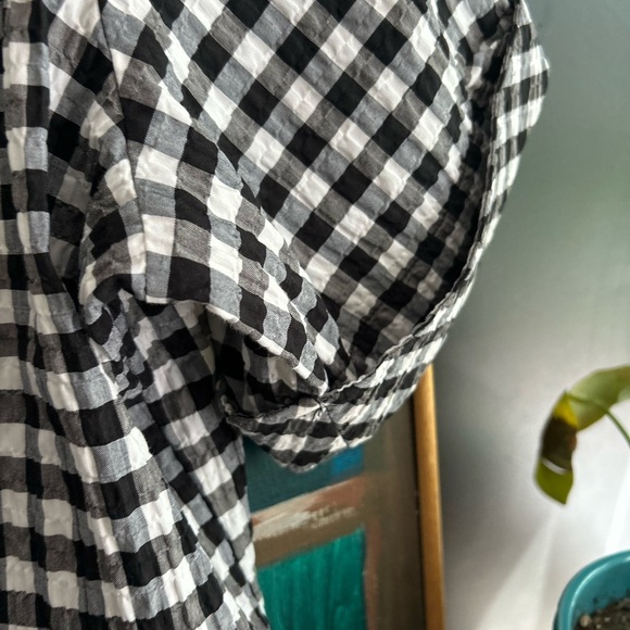 Allison Daley Black and White Checkered Blouse 22W - Picture 10 of 16